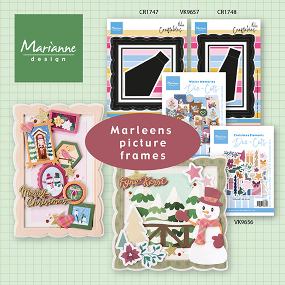 Marianne Design Die Cuts Christmas Elements by Marleen (63pcs) (VK9657)