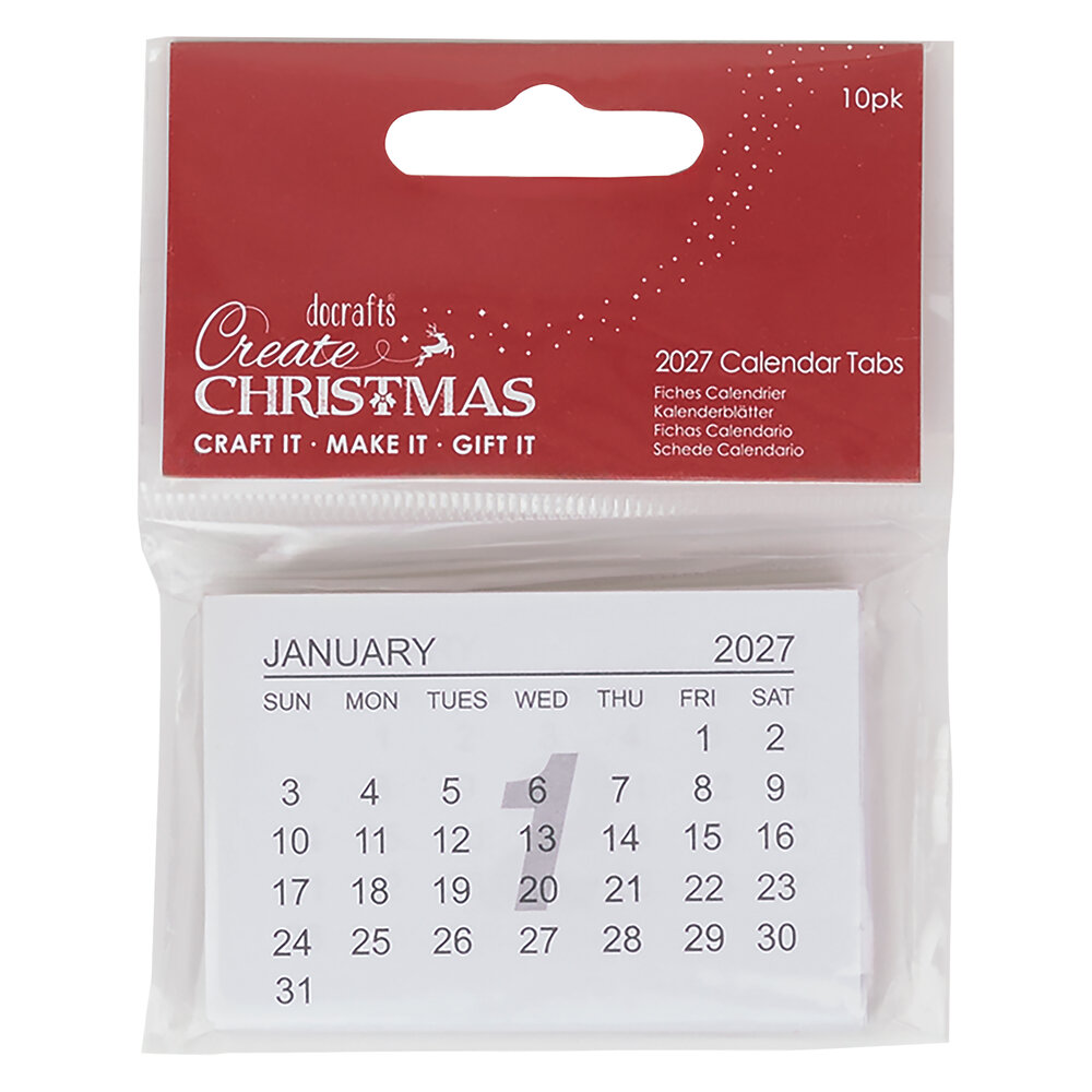 Papermania Create Christmas 2027 Calendar Tabs (10pcs) (PMA 172327) Papermania Create Christmas 2027 Calendar Tabs (10pcs) (PMA 172327)