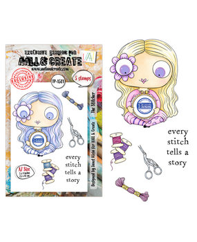Aall and Create Creative Types A7 Stamp Sets The Stitcher by Janet Klein (AALL-TP-1501)