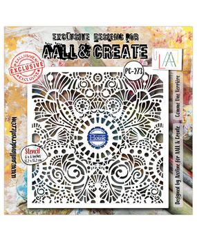 Aall and Create Dentelle Florale 6x6 Inch Stencil Comme Une Verrière by Azoline (AALL-PC-273) Aall and Create Dentelle Florale 6x6 Inch Stencil Comme Une Verrière by Azoline (AALL-PC-273)