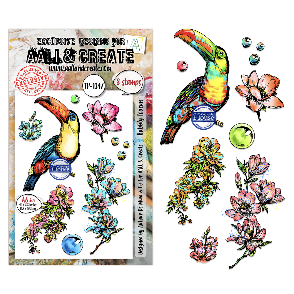 Aall and Create Hearted Nature A6 Stamp Sets Bubbly Toucan by Autour De Mwa & Co (AALL-TP-1347) Aall and Create Hearted Nature A6 Stamp Sets Bubbly Toucan by Autour De Mwa & Co (AALL-TP-1347)