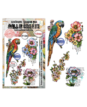 Aall and Create Hearted Nature A6 Stamp Sets Parrot Song by Autour De Mwa & Co (AALL-TP-1348) Aall and Create Hearted Nature A6 Stamp Sets Parrot Song by Autour De Mwa & Co (AALL-TP-1348)