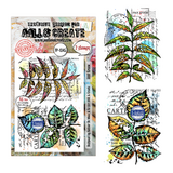 Aall and Create Hearted Nature A6 Stamp Sets Still Green by Autour De Mwa & Co (AALL-TP-1345)
