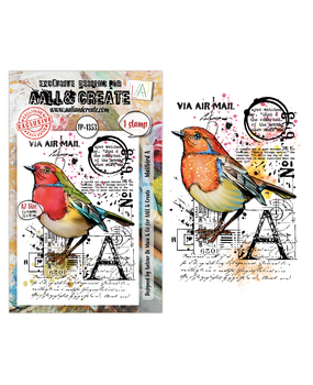 Aall and Create Hearted Nature A7 Stamp Sets Mailbird A by Autour De Mwa & Co (AALL-TP-1353)