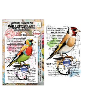 Aall and Create Hearted Nature A7 Stamp Sets Whistling Finch by Autour De Mwa & Co (AALL-TP-1350)