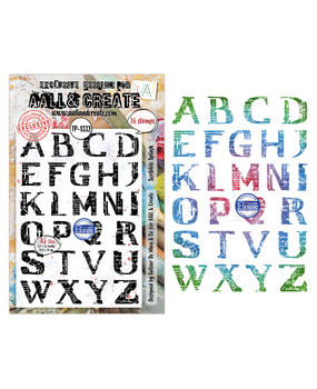 Aall and Create Scribble Away A5 Stamp Sets Scribble Splash by Autour De Mwa & Co (AALL-TP-1332)