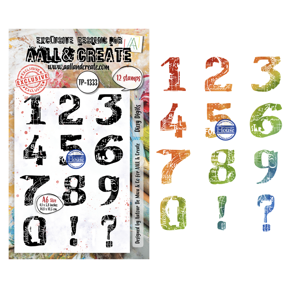 Aall and Create Scribble Away A6 Stamp Sets Dizzy Digits by Autour De Mwa & Co (AALL-TP-1333) Aall and Create Scribble Away A6 Stamp Sets Dizzy Digits by Autour De Mwa & Co (AALL-TP-1333)