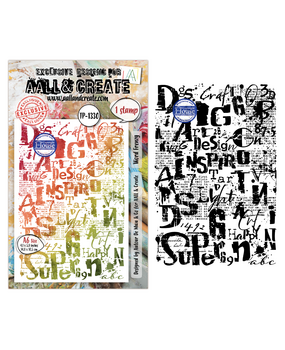 Aall and Create Scribble Away A6 Stamp Sets Word Frenzy by Autour De Mwa & Co (AALL-TP-1330)