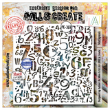 Aall and Create Typestorm Mathpunk 6x6 Inch Stencil Mathpunk by Autour De Mwa & Co (AALL-PC-268)