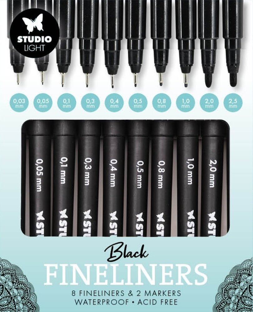 Studio Light Fineliners and Markers (8+2pcs) (SL-CO-FL01)