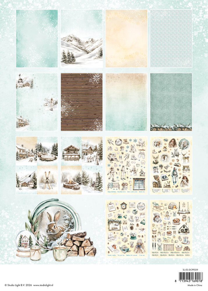 Studio Light Rustic Winter A4 Die-cut Paper Pad (SL-ES-DCPP509) Studio Light Rustic Winter A4 Die-cut Paper Pad (SL-ES-DCPP509)