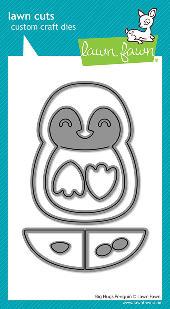 Lawn Fawn Big Hugs Penguin Lawn Cuts Dies (LF4268)