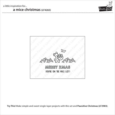 Lawn Fawn A Mice Christmas Clear Stamps (LF4265)