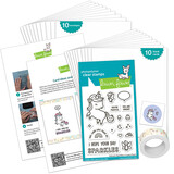 Lawn Fawn Unicorn Sparkles Kids Cardmaking Kit Mini (LF3993)