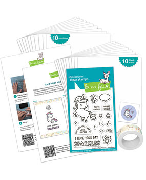 Lawn Fawn Unicorn Sparkles Kids Cardmaking Kit Mini (LF3993)