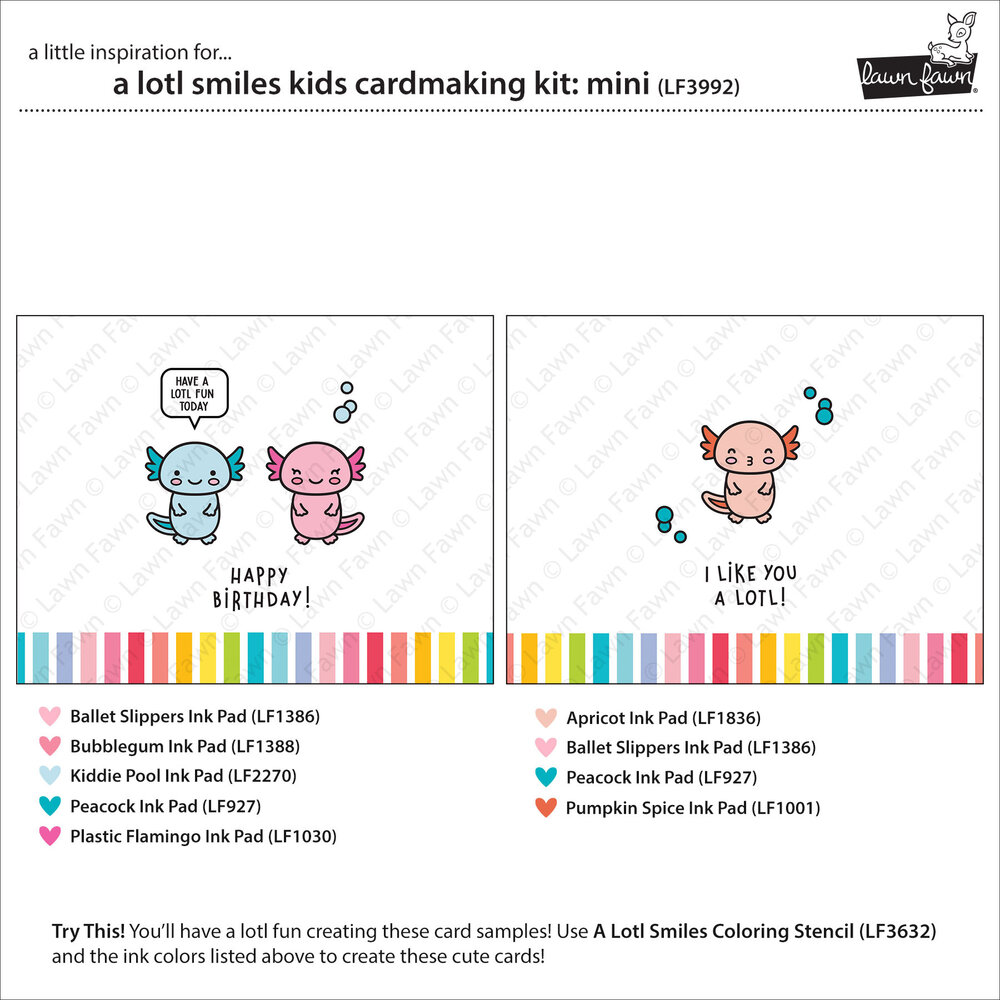 Lawn Fawn A Lotl Smiles Kids Cardmaking Kit Mini (LF3992)