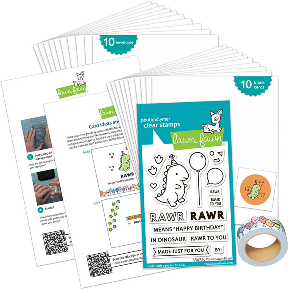 Lawn Fawn Rawr To You Kids Cardmaking Kit Mini (LF3991) Lawn Fawn Rawr To You Kids Cardmaking Kit Mini (LF3991)