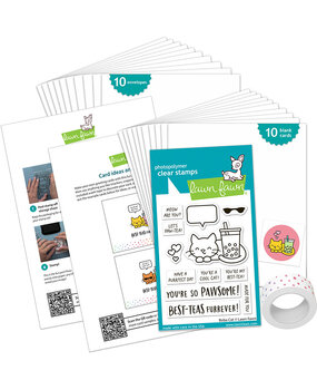 Lawn Fawn Boba Cat Kids Cardmaking Kit Mini (LF3981)