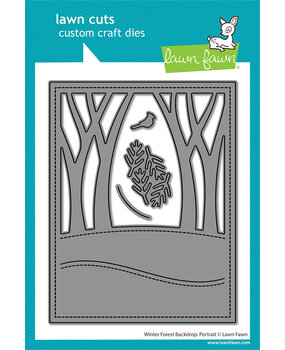 Lawn Fawn Winter Forest Backdrop: Portrait Lawn Cuts Dies (LF4276)