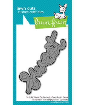 Lawn Fawn Scripty Sweet Outline Add-On Lawn Cuts Dies (LF4275)