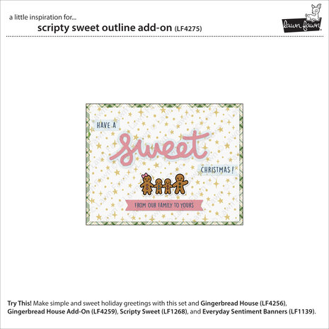 Lawn Fawn Scripty Sweet Outline Add-On Lawn Cuts Dies (LF4275) Lawn Fawn Scripty Sweet Outline Add-On Lawn Cuts Dies (LF4275)