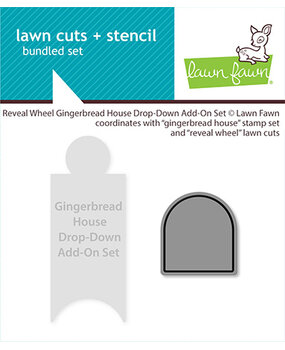 Lawn Fawn Reveal Wheel Gingerbread House Drop-Down Add-On Lawn Cuts Dies (LF4262)
