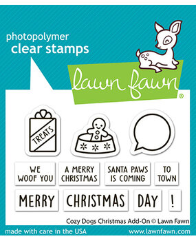 Lawn Fawn Cozy Dogs Christmas Add-On Clear Stamps (LF4253)