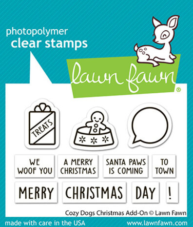 Lawn Fawn Cozy Dogs Christmas Add-On Clear Stamps (LF4253)