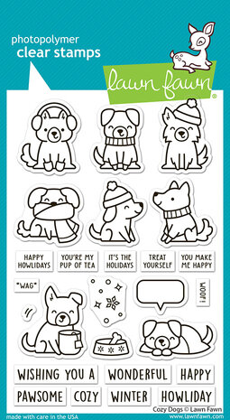 Lawn Fawn Cozy Dogs Clear Stamps (LF4250) Lawn Fawn Cozy Dogs Clear Stamps (LF4250)