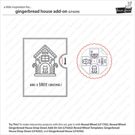 Lawn Fawn Gingerbread House Add-On Clear Stamps (LF4259) Lawn Fawn Gingerbread House Add-On Clear Stamps (LF4259)