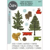 Sizzix Framelits Die w/Stamps by 49 and Market A5 Pine Holidays (16+5pcs) (666711)