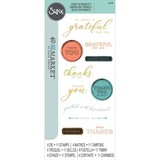 Sizzix Framelits Die w/Stamps by 49 and Market Thankful Sentiments (11+4pcs) (666708)