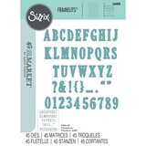 Sizzix Framelits Die by 49 and Market Fine Line Alpha 02 (45pcs) (666808)