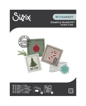Sizzix Framelits Die w/Stamps by 49 and Market Special Delivery (11+27pcs) (667009)