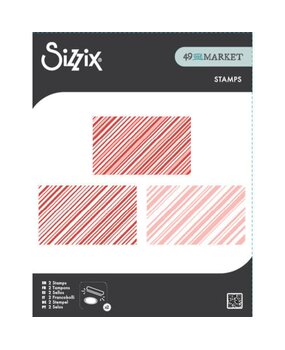 Sizzix Clear Stamps by 49 and Market Candy Stripes (2pcs) (667010)