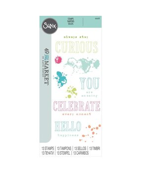 Sizzix Clear Stamps by 49 and Market Hello You Sentiments (13pcs) (666630)