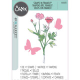 Sizzix Framelits w/Stamps by 49 and Market A5 Painted Pencil Botanical (7+1pcs) (666635) (OUTLET)