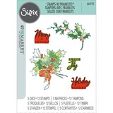 Sizzix Framelits Die w/Stamps by 49 and Market A5 Pencil Line Holly (12+5pcs) (666710)