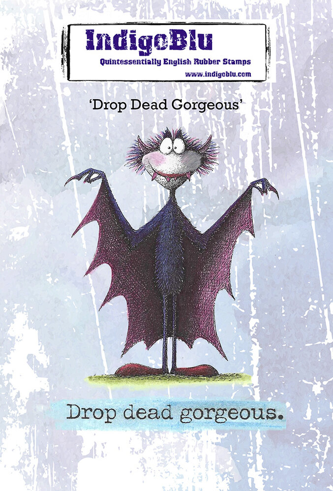 IndigoBlu Drop Dead Gorgeous A6 Red Rubber Stamp (IND1589)