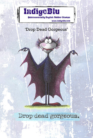 IndigoBlu Drop Dead Gorgeous A6 Red Rubber Stamp (IND1589)