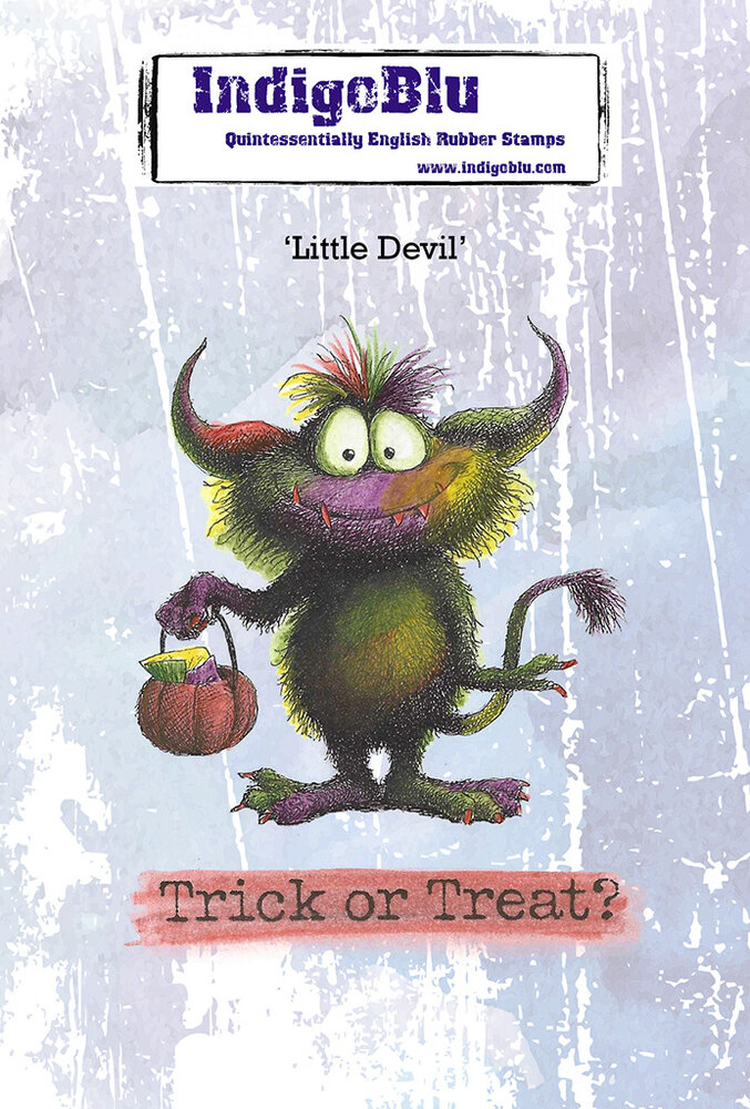 IndigoBlu Little Devil A6 Red Rubber Stamp (IND1590) IndigoBlu Little Devil A6 Red Rubber Stamp (IND1590)