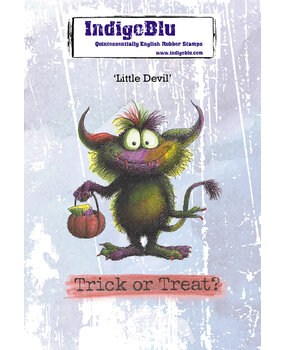 IndigoBlu Little Devil A6 Red Rubber Stamp (IND1590)