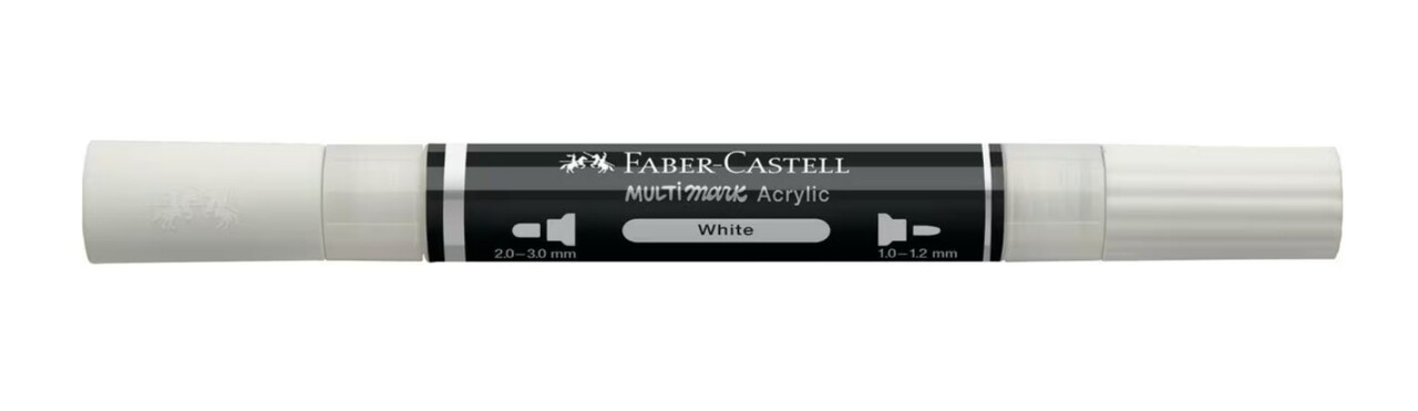 Faber Castell Acrylmarker Multimark 101 Wit (FC-185901) Faber Castell Acrylmarker Multimark 101 Wit (FC-185901)