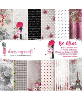 Dress My Craft Be Mine 6x6 Inch Paper Pad (DMCP2564) (OUTLET)