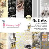 Dress My Craft Mr. & Mrs 12x12 Inch Paper Pad (DMCP2520) (OUTLET)