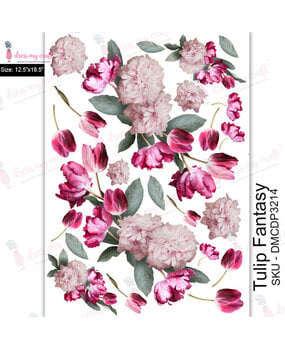Dress My Craft Transfer Me 12.5x18.5 Inch Tulip Fantasy (DMCDP3214) (OUTLET)