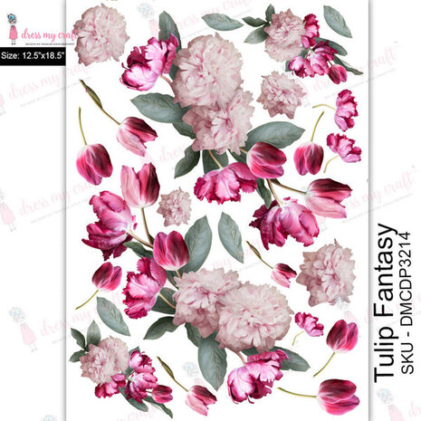 Dress My Craft Transfer Me 12.5x18.5 Inch Tulip Fantasy (DMCDP3214) (OUTLET) Dress My Craft Transfer Me 12.5x18.5 Inch Tulip Fantasy (DMCDP3214) (OUTLET)
