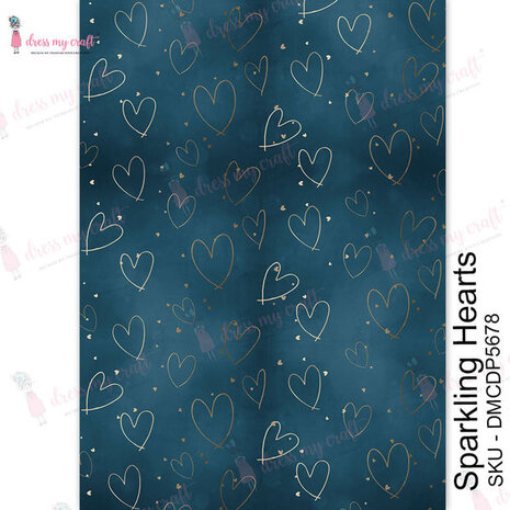 Dress My Craft Transfer Me Sparkling Hearts (DMCDP5678) (OUTLET) Dress My Craft Transfer Me Sparkling Hearts (DMCDP5678) (OUTLET)