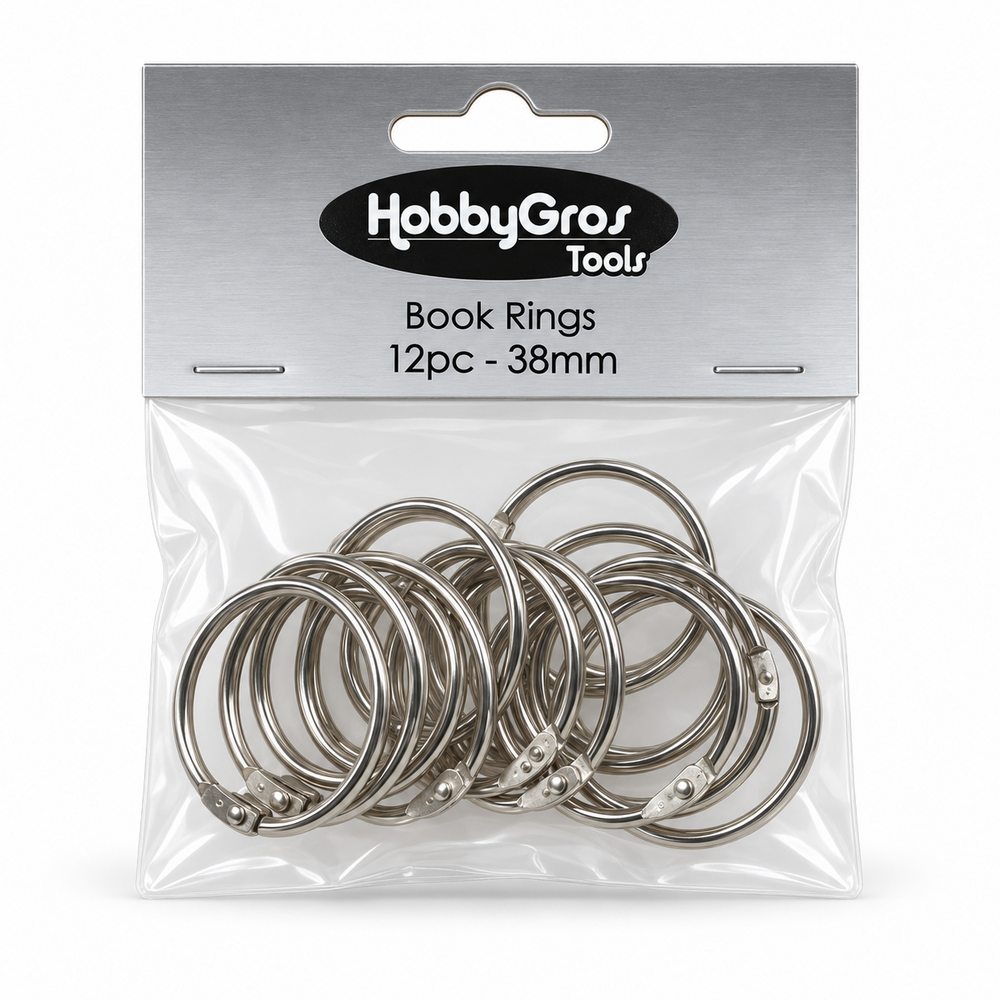 HobbyGros Storage Book Rings 38mm (12pcs) (HGT057)