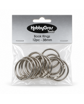 HobbyGros Storage Book Rings 38mm (12pcs) (HGT057)